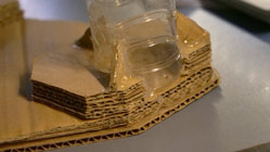 tini table made from cardboard