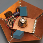 petagonal DIY LED lamp, inside, other angle